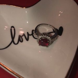 💍Platinum over silver ruby ring! 💍